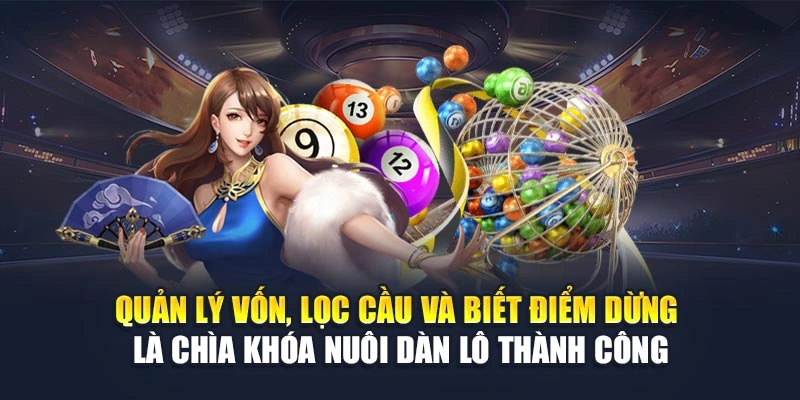 Quản lý vốn, lọc cầu và biết điểm dừng là chìa khóa nuôi dàn lô thành công